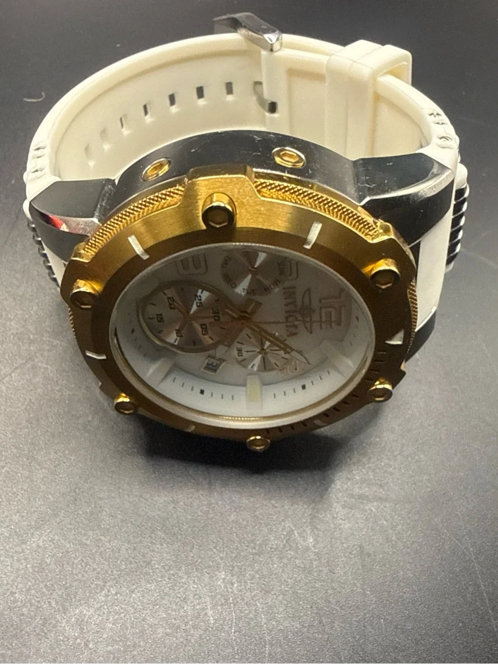Invicta Speedway White Mother of Pearl Men's Watch - 22512 New Battery